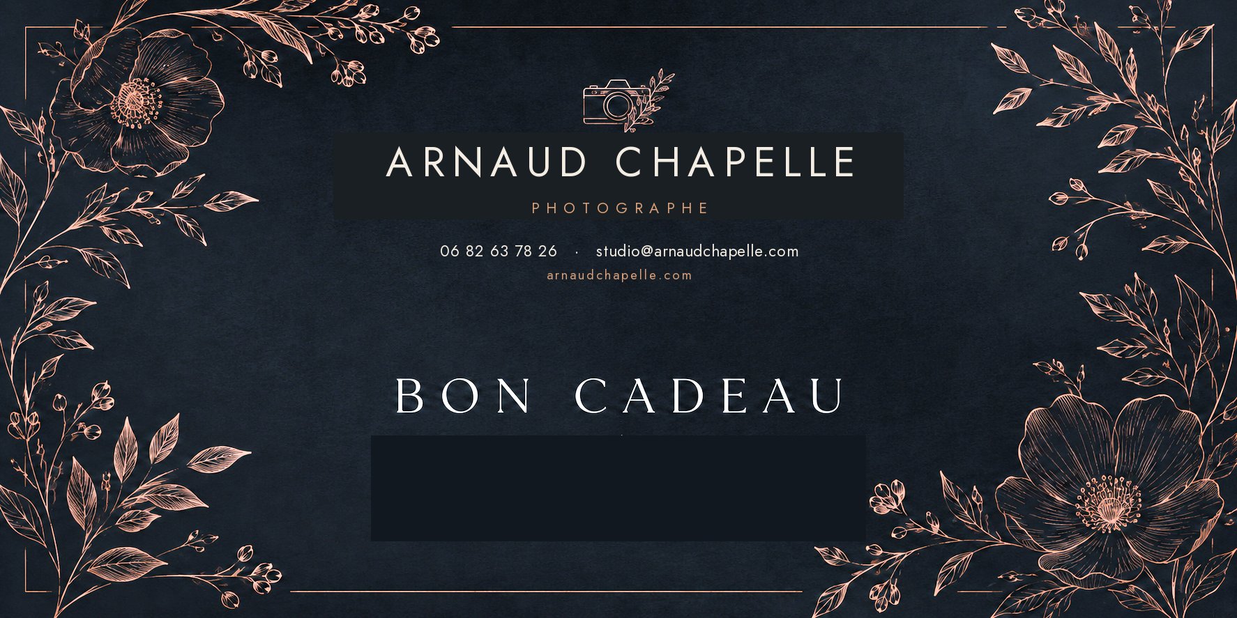 Gift card Arnaud Chapelle Photographer