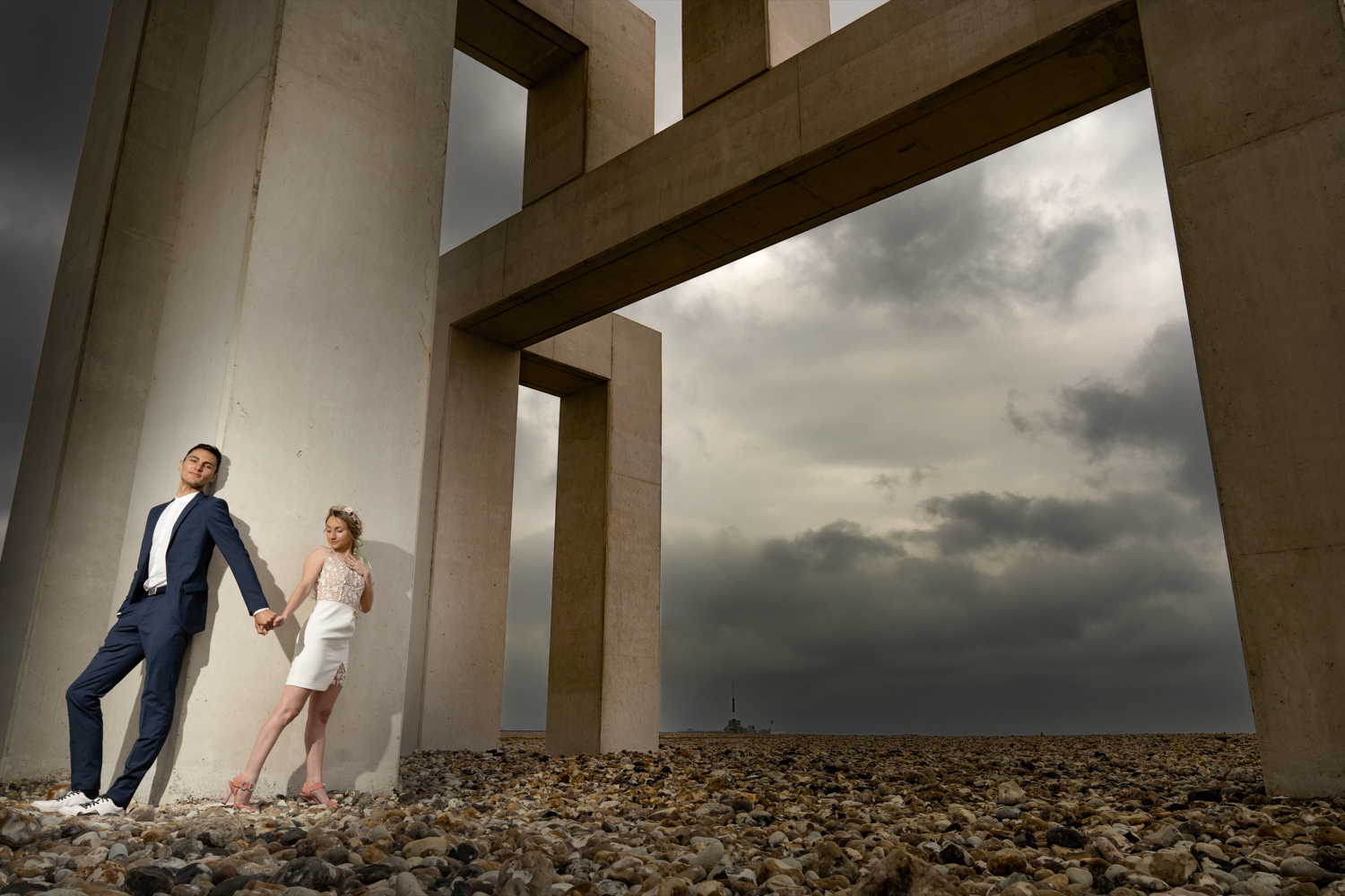 Couple Le Havre Seine-Maritime — séance photo couple Andréa Steven Arnaud Chapelle photographe Normandie