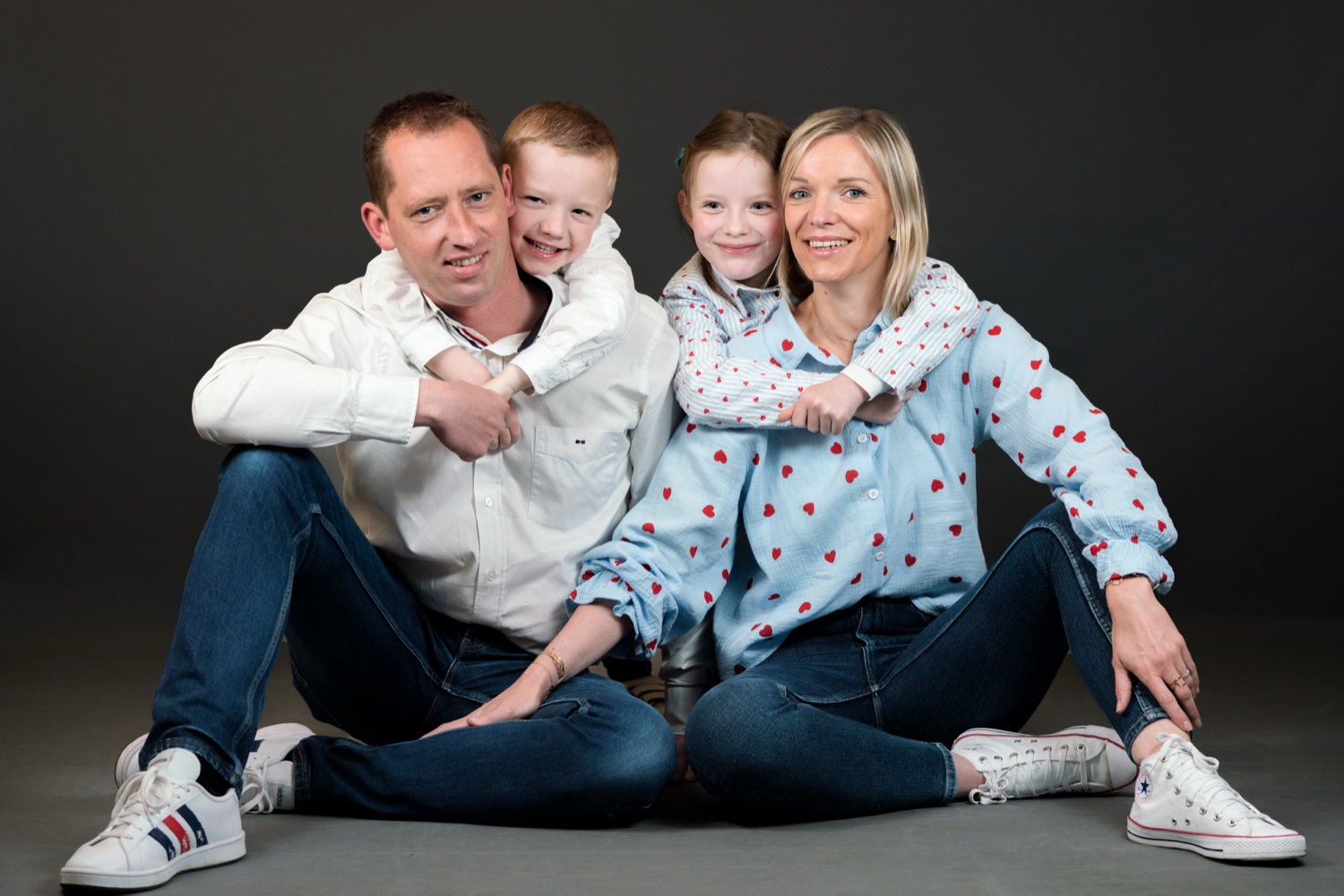 Famille Devriendt portrait studio — photographe famille Saint-Lô Manche Normandie