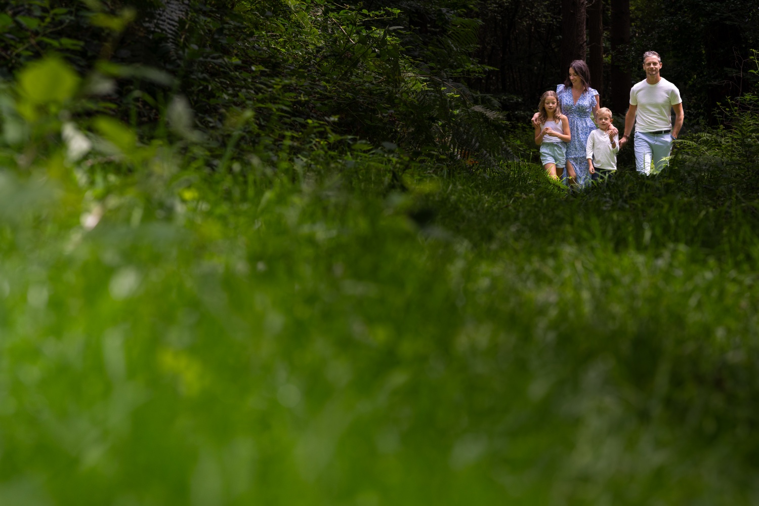 Photographe famille forêt de Marigny Manche — séance famille Potigny extérieur Normandie