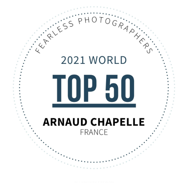 Badge officiel Fearless Photographers World TOP 50 2021 - Arnaud Chapelle France